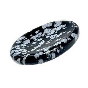 Piedra pulida de obsidiana de copo de nieve de la mejor calidad, piedra de pulgar de piedras preciosas naturales para aliviar la ansiedad para la meditación, mascota del amor - Product Image 4