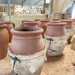 Olla de cerámica hecha a mano única con textura hirviendo Maceta rústica para exteriores Fábrica OEM ODM Venta al por mayor Precio barato Suministro - Product Image 5