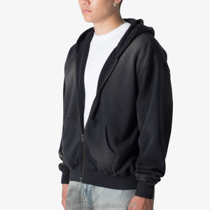 Sudadera con Capucha y Cremallera para Invierno, Cómoda, con Bolsillos, Hecha de Tela de Algodón Suave, Corte Regular para Uso Diario Informal - Product Image 2