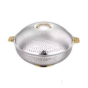 Haute Vente En Métal Hotpot De Mariage Décoratif Fournitures Alimentaires Designer Serveur De Nourriture En Acier Inoxydable Hot Pot Servir Utiliser Casserole - Product Image 1