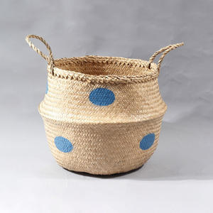 Seagrass toys storage <b>baskets</b> organizer eco-friendly sea grass straw <b>basket</b> for organising items - Product Image 1