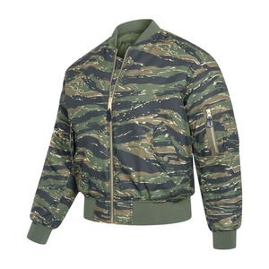 Custom Casual Zipper 100% Polyester Satin Eco-Friendly Windproof Mens Winter Bomber Jacket OEM Service Outdoor Wear - Product Image 4