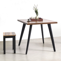 Ensemble de table et chaises de salle à manger en bois, métal et MDF, hauteur réglable, 4 à 8 places, pour cuisine et salle à manger
