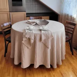 천연 린넨 냅킨 홈 텍스타일 테이블 천 크기 150*250cm 테이블 러너 및 placemat 세트 가족 파티에 적합