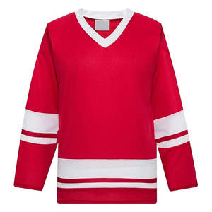 เสื้อฮอกกี้น้ำแข็งดีไซน์ใหม่ เสื้อซ้อมทีมฮอกกี้แบบเปล่า ผลิตจากโพลีเอสเตอร์ 100% แบบสวม ปรับแต่งได้สำหรับลีก - Product Image 1