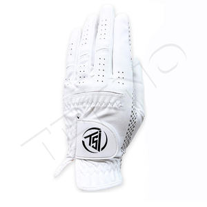 Gants de golf en cuir à prise facile couleur rouge en gros pour hommes et femmes main gauche main droite doux respirant gants de golf Oem - Product Image 4