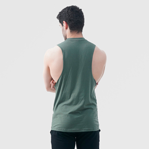 Débardeurs de sport sans manches en coton 100% pour hommes, coupe ajustée, logo personnalisé, fabrication bon marché, respirant et confortable - Product Image 4