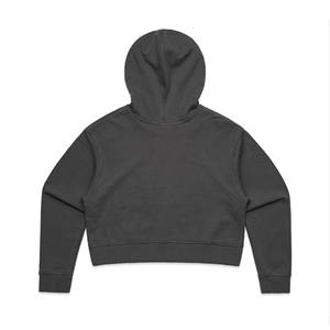 Sudadera corta con capucha para mujer, con Logo personalizado, liso, negro, cuello redondo, transpirable, con bolsillo frontal, Regular, para invierno - Product Image 2