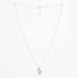 Compre Collares con Colgantes de Plata de Ley 925 para Hombres y Niños, Diseño Geométrico de Copo de Nieve, Rodio, Circonita, Diamante, Perla, Oro Rosa - Product Image 4
