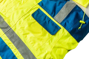 Hi Vis Reflector Softshell Chaqueta larga para hombres Ropa de trabajo de seguridad de construcción impermeable de alta calidad con cuello con capucha - Product Image 5