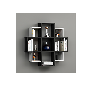 Estante de pared de madera de aspecto industrial, estante de pared para colgar en la pared, organizador de almacenamiento para decoración de hogar y oficina, producto de alta calidad - Product Image 1