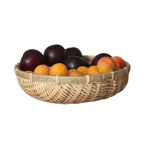 Panier rond en bambou tissé à la main pour le stockage des fruits et des objets - Product Image 2