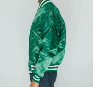 Abrigo de lana de otoño e invierno para hombre con logotipo personalizado, chaqueta universitaria de béisbol informal holgada con decoración bordada - Product Image 5