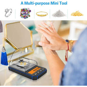 50g 0.001g High Accuracy <b>Digital</b> Display Milligram Jewelry & Gold Diamond <b>Pocket</b> <b>Scale</b> Portable - Product Image 6