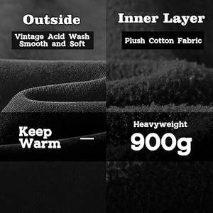 Sudaderas Casuales de Invierno para Hombre, Color Sólido, Moda, Corte Regular, 100% Algodón, Felpa, Secado Rápido y Transpirable - Product Image 1