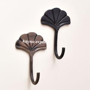 Jarrets muraux design feuille de métal plaqué laiton Clés de voiture Jarrets suspendus pour vêtements - Product Image 4