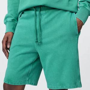 Pantalones Cortos Deportivos Personalizados al por Mayor para Hombre, de Felpa Francesa, Algodón Orgánico, con Cordón, Pantalones Cortos Casuales para Gimnasio - Product Image 1