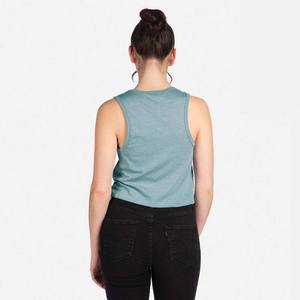 Top court côtelé pour femme en coton spandex/polyester, avec logo personnalisé, vente chaude été 2026, couture classique, extensible - Product Image 4