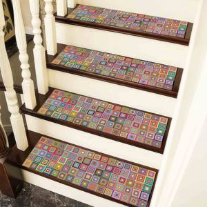 Tapis imprimé à motifs géométriques, tapis d'escalier moderne et coloré pour la décoration de la maison, tapis de marche - Product Image 3