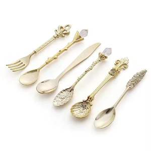 Cubiertos DE BODA DE ACERO INOXIDABLE niquelado de nuevo estilo hechos a mano, juego de cubiertos de acero con espejo, cubiertos de tenedor de Metal - Product Image 2