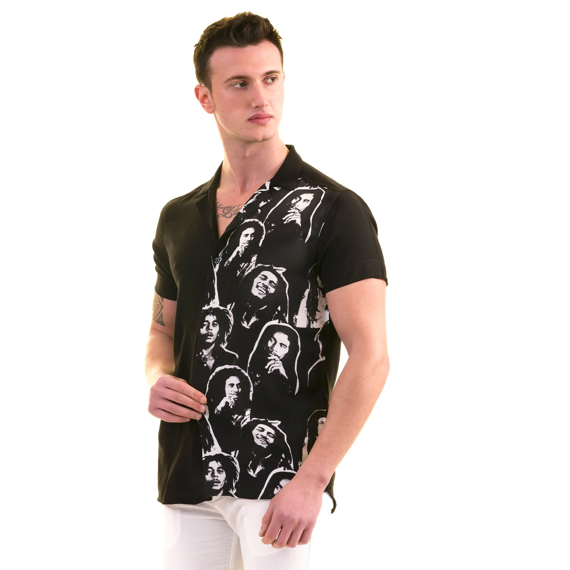 Camisa havaiana de manga curta dos homens personalizados 100% algodão camisas casuais verão Aloha homem camisa de praia ágil cadeias de suprimentos