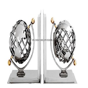 Customized Alphabetical Letters Design Available High Grade Gold Plated Unique Fancy Designer <b>Heavy</b> <b>Duty</b> Metal Bookends Supplies - Product Image 4