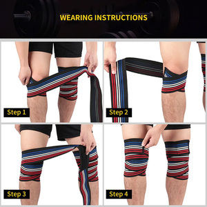MESS SPORTS Bandes de genou et bandages de compression respirants en néoprène avec logo personnalisé pour la musculation - Product Image 5