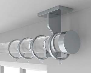 Support de rideau acrylique attrayant avec texture brillante et support fiable pour les rideaux dans les intérieurs de pièces ensoleillées - Product Image 1