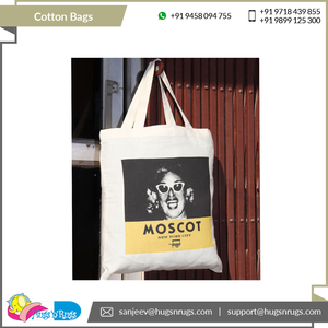 Bolsa al por mayor Fabricante reputado que vende 100% algodón cardado, algodón reciclado OEM Bolsa de compras fácil de llevar .. - Product Image 6