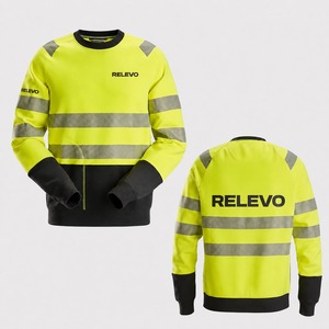 High Visibility Reflective <b>Work</b> Jacket With Safety Tape And Rubber Patch Logo <b>waterproof</b> safety jacket - Product Image 4