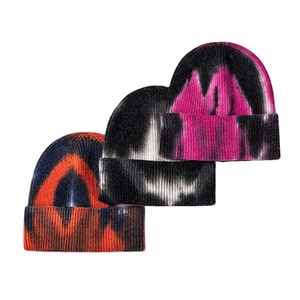 Wholesale Manufactured Women Men Beanie <b>Cap</b> Custom Sublimation <b>Winter</b> Knitted Hat Tie Dye Beanies - Product Image 6