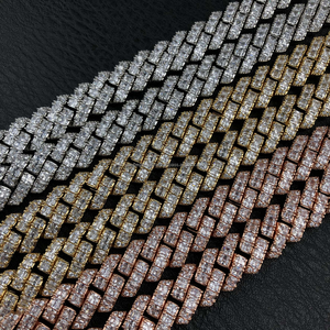 Luxury <b>Rapper</b> Hip Hop Cuban <b>Chain</b> 12MM Width Baguette Cut Prong Setting Moissanite Men Iced Out Cuban Link <b>Chain</b> Necklace - Product Image 2