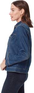 Women Denim <b>jacket</b> 3/4 Sleeve Retro Short Denim <b>Jackets</b> Light Blue Jean Coats - Product Image 4