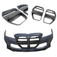 Gril Depan Model VOR untuk BMW M3 M4 G80 G82 2022+ Serat Karbon Kidney Grille Pilihan Karbon Kering dan Basah S9