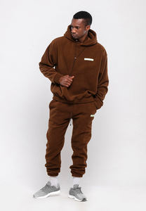 Casual Streetwear <b>Men's</b> Heavyweight Breathable Quick Dry 100% <b>Micro</b> <b>Fleece</b> Oversized Pullover Hoodie Customizable Tracksuit Set - Product Image 2