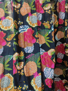 100% algodón moderno estampado Floral varilla bolsillo cortinas cenefas puerta colgante tragaluz ventana tratamiento luz completa sombreado hogar - Product Image 4