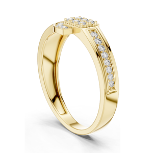 Bague élégante avec boucle en diamant de laboratoire 0,254 CT Or 18 carats, 14 carats, 10 carats et argent 925 Or rose, or jaune, or blanc Diamants de laboratoire - Product Image 4