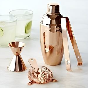 Venta caliente proveedor moderno al por mayor 5 piezas combinación martillado Acero inoxidable coctelera Bar Set - Product Image 6