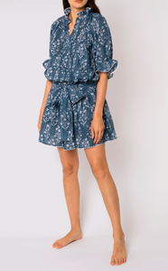 Vertical Lurex Stripe Screen Floral Print Tie Waist Ajustable Fit Women Dress Occasional Little Sparkle Bohemian Lady Dress - Product Image 5