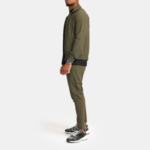 Men's Fitness 2025 Best Selling Custom <b>Two</b>-<b>Piece</b> Solid Pattern Fleece High Street Tracksuit <b>Set</b> Breathable Quick Dry Plus Size - Product Image 4