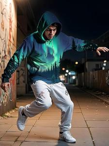 เสื้อฮู้ดสวมหัวสำหรับผู้ชายและผู้หญิงผ้าฝ้าย100% กราฟิกพิมพ์ลาย - Product Image 6