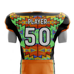 Meilleures ventes, ensemble de maillots de football américain au design personnalisé, uniforme d'entraînement respirant à manches courtes - Product Image 5