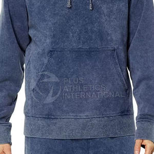 Sudaderas con capucha de lavado ácido para hombres de alto grado Sudadera con capucha mezclada de algodón con diseño de lavado Retro Vintage Sudaderas con capucha de lavado ácido para hombres cómodos - Product Image 3