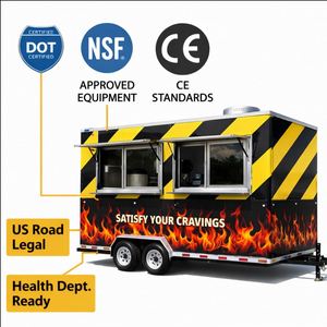 Remorque mobile pour bar à fruits de mer et huîtres avec grand espace de stockage réfrigéré pour les marchés fermiers du week-end et les événements côtiers - Product Image 3