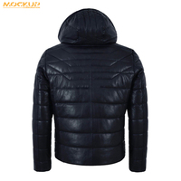 À la mode hiver surdimensionné en cuir doudoune hommes col montant chaud mode Hip Hop vêtements d'extérieur décontractés