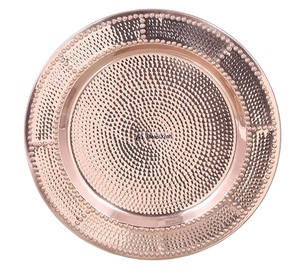 Plato Redondo de Cobre Puro con Diseño Martillado, Ecológico, Ideal para Servir en el Hogar, Hoteles, Restaurantes, Fiestas y Eventos - Product Image 4
