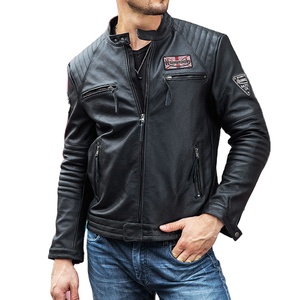 Vestes bombardier en cuir véritable noir pour moto, vente en gros, vente chaude, personnalisées, OEM, veste en cuir véritable pour homme, veste de motard - Product Image 3