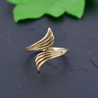 Bague unisexe en laiton plaqué or, attrayante, luxueuse, écologique, confortable à porter pour les fêtes et les rassemblements sociaux Z CRAFTS