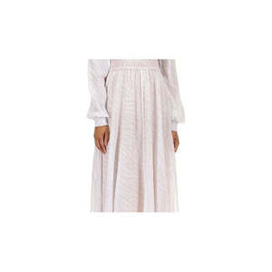 Abito Midi Bianco da Donna Michael Kors con Stampa Zebrata Jacquard, Vita Impero, Silhouette a Trapezio, in Chiffon - Product Image 3