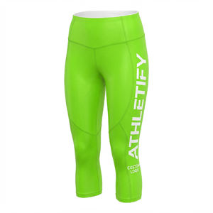 Leggings de yoga pour femmes à taille élastique - Taille haute avec coutures, respirants, en spandex/polyester, pantalons de sport pour la course à pied, la salle de sport, l'entraînement - OEM - Product Image 1